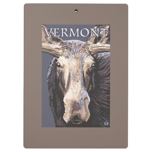 VermontMoose Up Close Klembord (Achterkant)