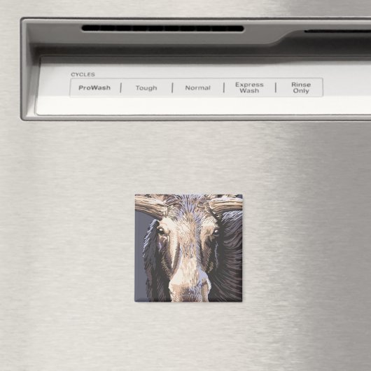 VermontMoose Up Close Magneet (Insitu (Vaatwasser))