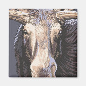 VermontMoose Up Close Magneet (Voorkant)