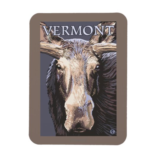 VermontMoose Up Close Magneet (Verticaal)