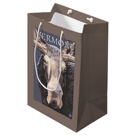 VermontMoose Up Close Medium Cadeauzakje (Voorkant Gekanteld)