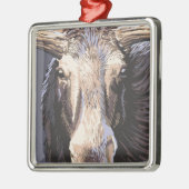 VermontMoose Up Close Metalen Ornament (Links)