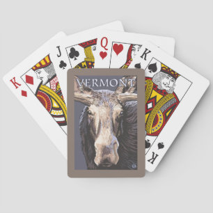 VermontMoose Up Close Pokerkaarten
