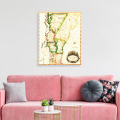 VermontPanoramic MapVermont 2 Canvas Afdruk (Insitu (Woonkamer))
