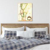 VermontPanoramic MapVermont 2 Canvas Afdruk (Insitu (Slaapkamer))