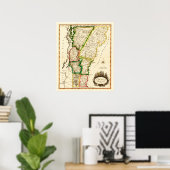 VermontPanoramic MapVermont 2 Poster (Thuiskantoor)