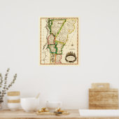 VermontPanoramic MapVermont 2 Poster (Keuken)