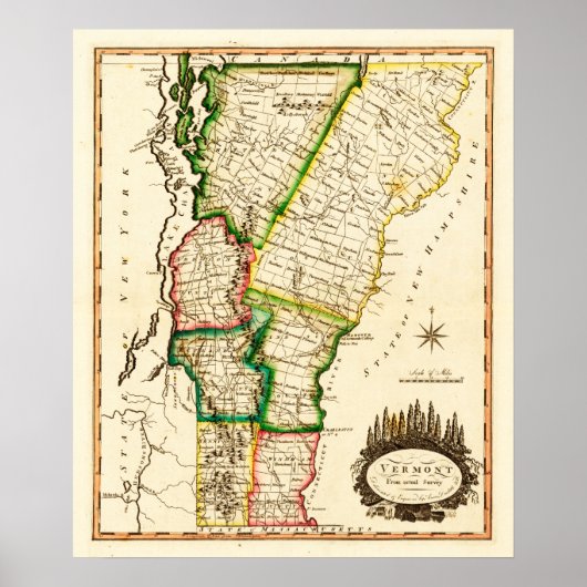 VermontPanoramic MapVermont 2 Poster (Voorkant)