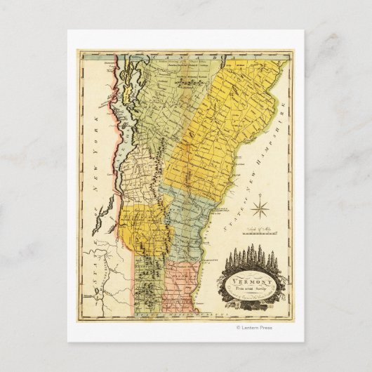 VermontPanoramic MapVermont Briefkaart (Voorkant)