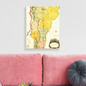 VermontPanoramic MapVermont Canvas Afdruk (Insitu (Woonkamer))