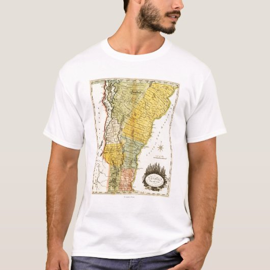 VermontPanoramic MapVermont T-shirt (Voorkant)