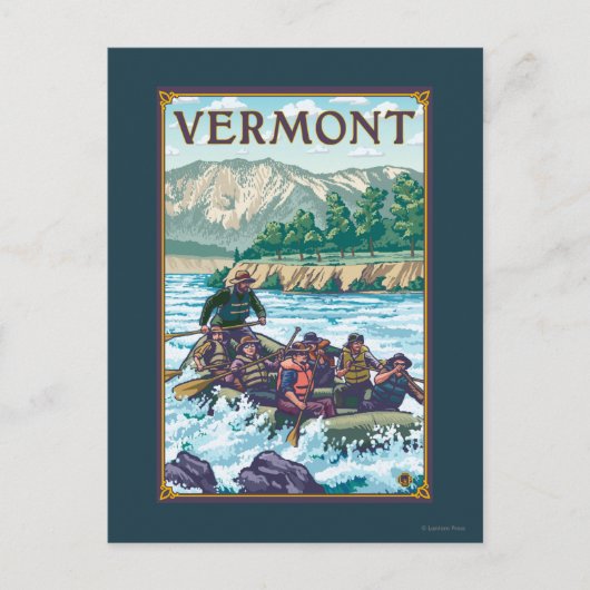 VermontRiver Rafting Scene Briefkaart (Voorkant)