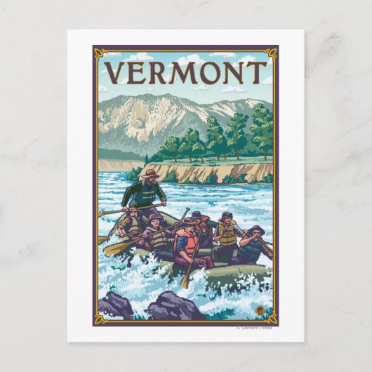 VermontRiver Rafting Scene Briefkaart (Voorkant)