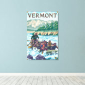 VermontRiver Rafting Scene Canvas Afdruk (Insitu (Houten vloer))