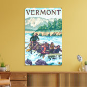 VermontRiver Rafting Scene Canvas Afdruk (Insitu (Woonkamer))