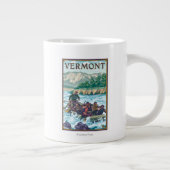 VermontRiver Rafting Scene Grote Koffiekop (Rechts)