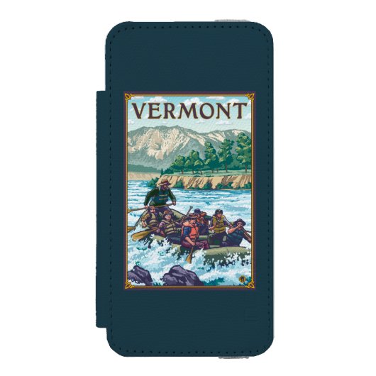 VermontRiver Rafting Scene Incipio iPhone Portemonnee Hoesje (Voorkant Agenda)