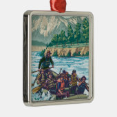 VermontRiver Rafting Scene Metalen Ornament (Rechts)