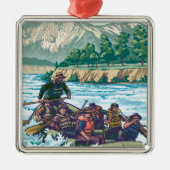 VermontRiver Rafting Scene Metalen Ornament (Voorkant)