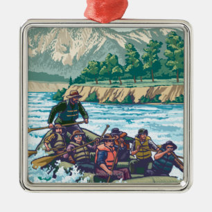 VermontRiver Rafting Scene Metalen Ornament