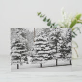 Vermont's Winter Wonderland in B&W Flat Kaart (Staand voorkant)