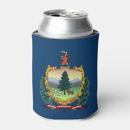Vermontse staatsvlag blikjeskoeler (Blikje Voorkant)