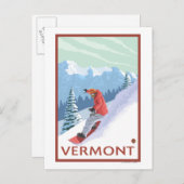 VermontSnowboarder Scene Briefkaart (Voorkant / Achterkant)