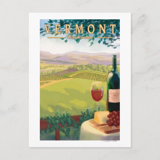 VermontWine Country Scene Briefkaart (Voorkant)