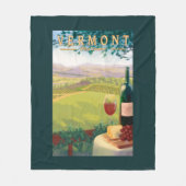 VermontWine Country Scene Fleece Deken (Voorkant)