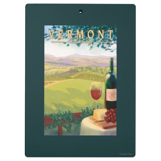 VermontWine Country Scene Klembord (Achterkant)
