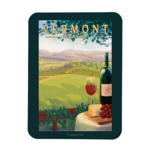 VermontWine Country Scene Magneet