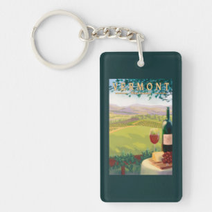 VermontWine Country Scene Sleutelhanger