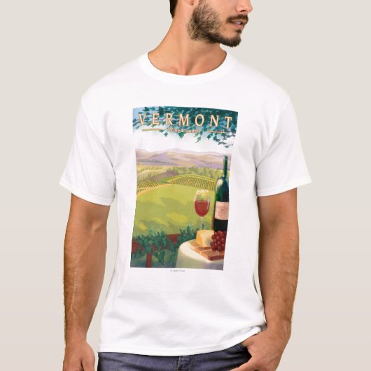 VermontWine Country Scene T-shirt (Voorkant)