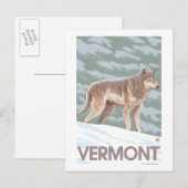 VermontWolf Scene Briefkaart (Voorkant / Achterkant)