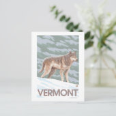 VermontWolf Scene Briefkaart (Staand voorkant)