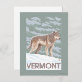 VermontWolf Scene Briefkaart (Voorkant / Achterkant)