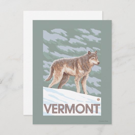VermontWolf Scene Briefkaart (Voorkant / Achterkant)
