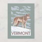 VermontWolf Scene Briefkaart (Voorkant)