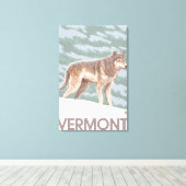 VermontWolf Scene Canvas Afdruk (Insitu (Houten vloer))