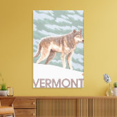 VermontWolf Scene Canvas Afdruk (Insitu (Woonkamer))