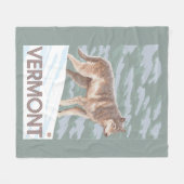 VermontWolf Scene Fleece Deken (Voorkant (Horizontaal))