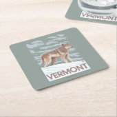 VermontWolf Scene Kartonnen Onderzetters (Schuin)