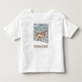 VermontWolf Scene Kinder Shirts (Voorkant)