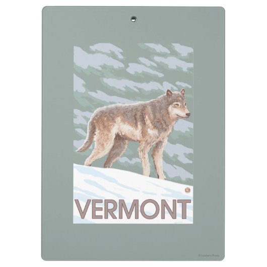 VermontWolf Scene Klembord (Achterkant)