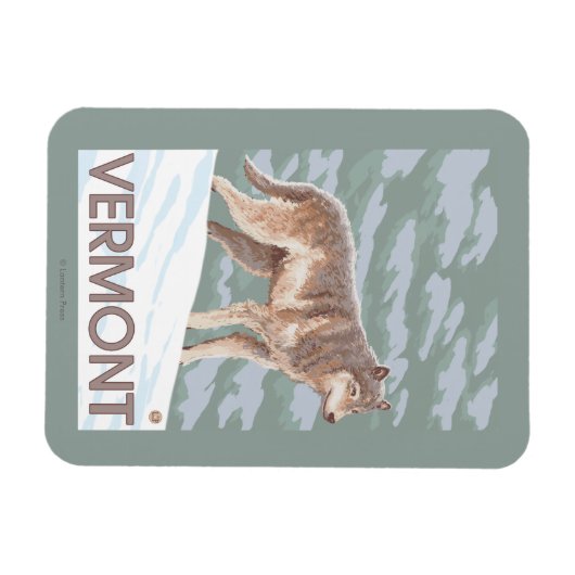 VermontWolf Scene Magneet (Horizontaal)