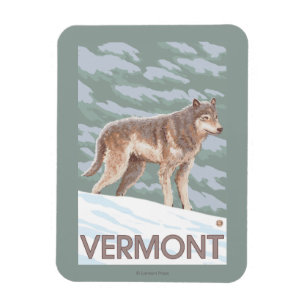 VermontWolf Scene Magneet