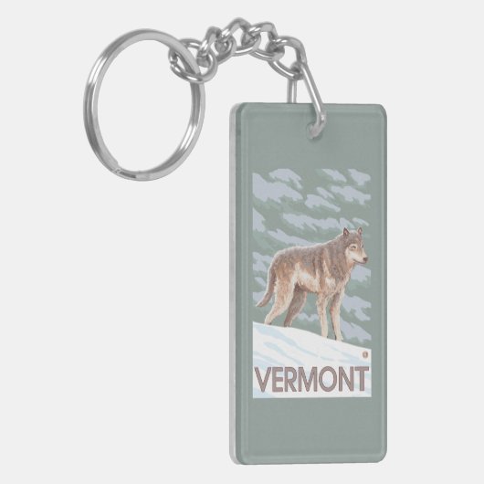 VermontWolf Scene Sleutelhanger (Voorkant Links)