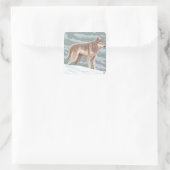 VermontWolf Scene Vierkante Sticker (Tas)