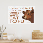 Vermoord de Koe - Vegan, vegetariër Poster (Keuken)