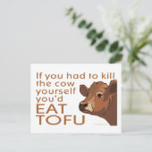 Vermoord de Kow - Vegan, vegetariër Briefkaart (Staand voorkant)